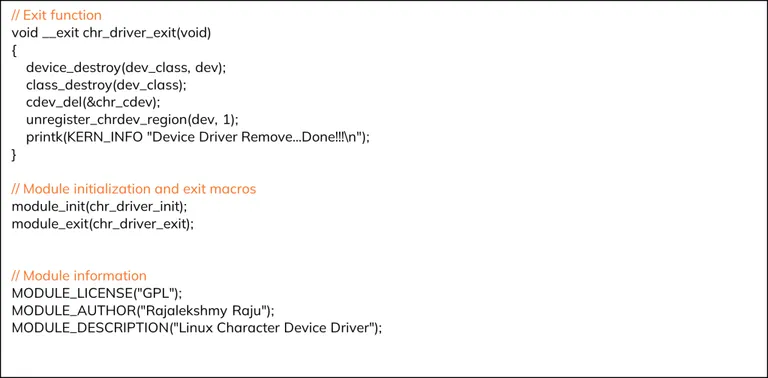 Linux Character Device Driver – Code Implementation