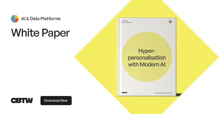 Hyper-personalization with Modern AI: The Next Generation of Customer Orientation - White Paper Banner Website Customer Analytics