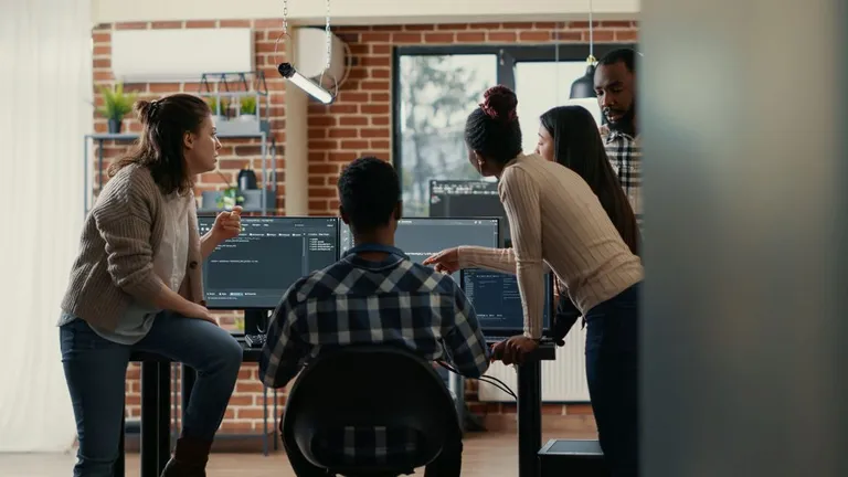 developer team discussing