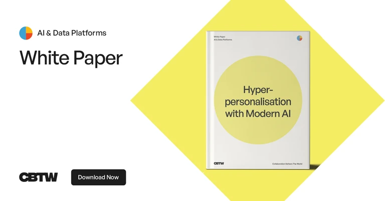 Hyper-personalization with Modern AI: The Next Generation of Customer Orientation - White Paper Banner Website Customer Analytics